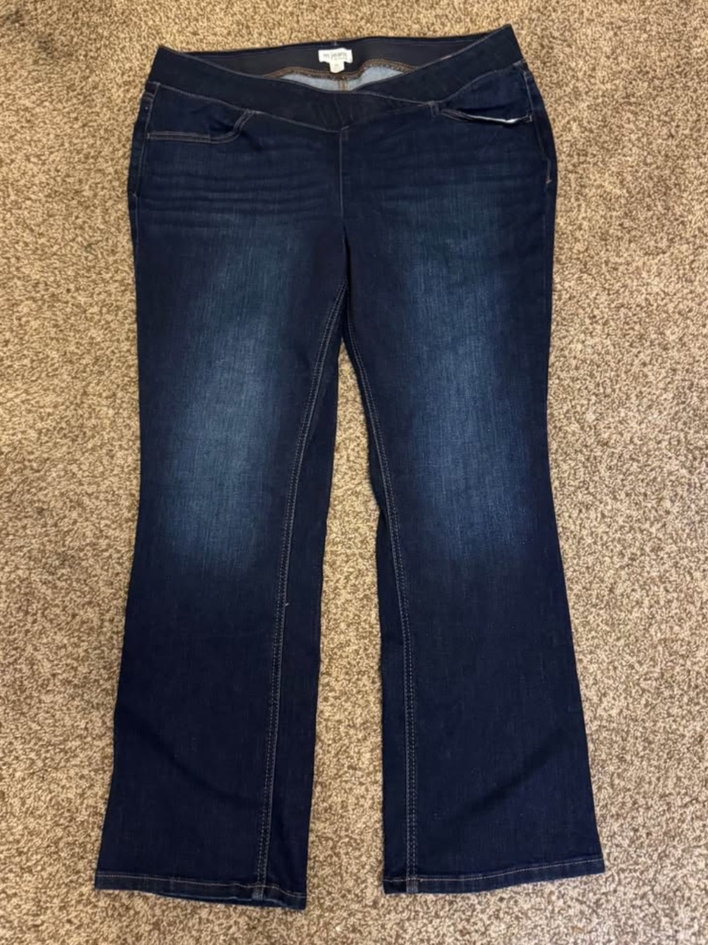 Dark Blue Women's Stretch Bootcut Jeans - Maurices